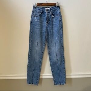 Zara Denim High Rise Mom Jeans
